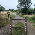 Piste piéton vélo de fin